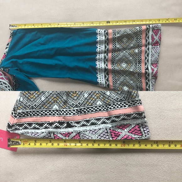 Xhiliration Teal Mosiac Boho Dress - Picture 14 of 15